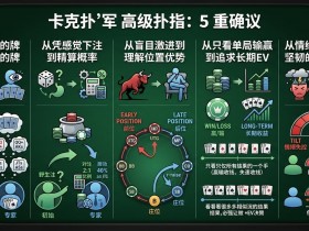 【EV扑克】德州扑克技巧进阶:从“会玩”到“打得好”,差的这5个思维转变