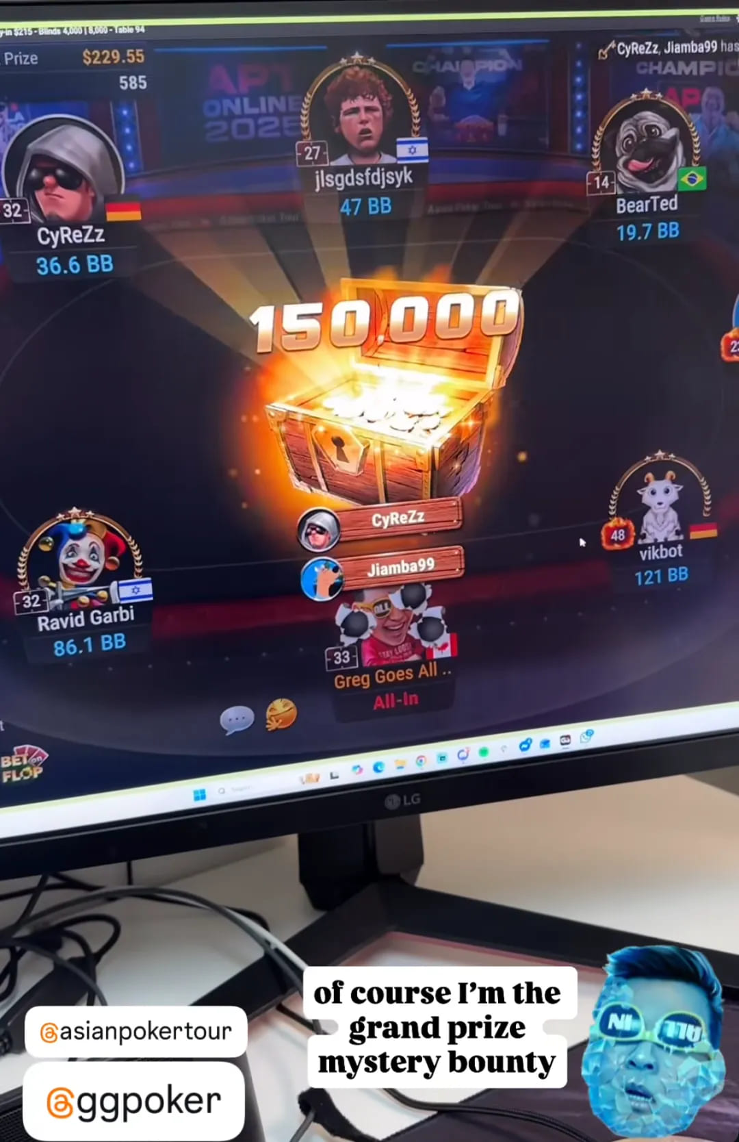 【EV扑克】APT线上亚巡赛|国人赢得第三冠!Yuan Jie决赛桌9BB逆袭斩获26W奖励!