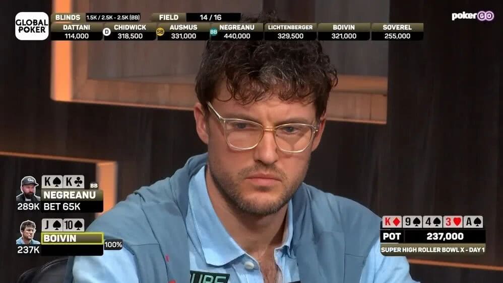 【EV扑克】丹牛神读牌再现!超级碗豪客赛恶心弃掉三条K,全多亏世界第一启发!