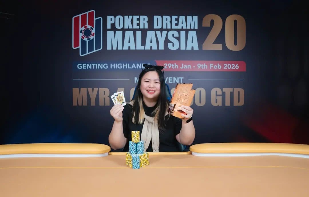 【EV扑克】PD20马来西亚｜从第五名到冠军，慧凌三战PD终圆冠军梦！主赛111人参赛12人晋级