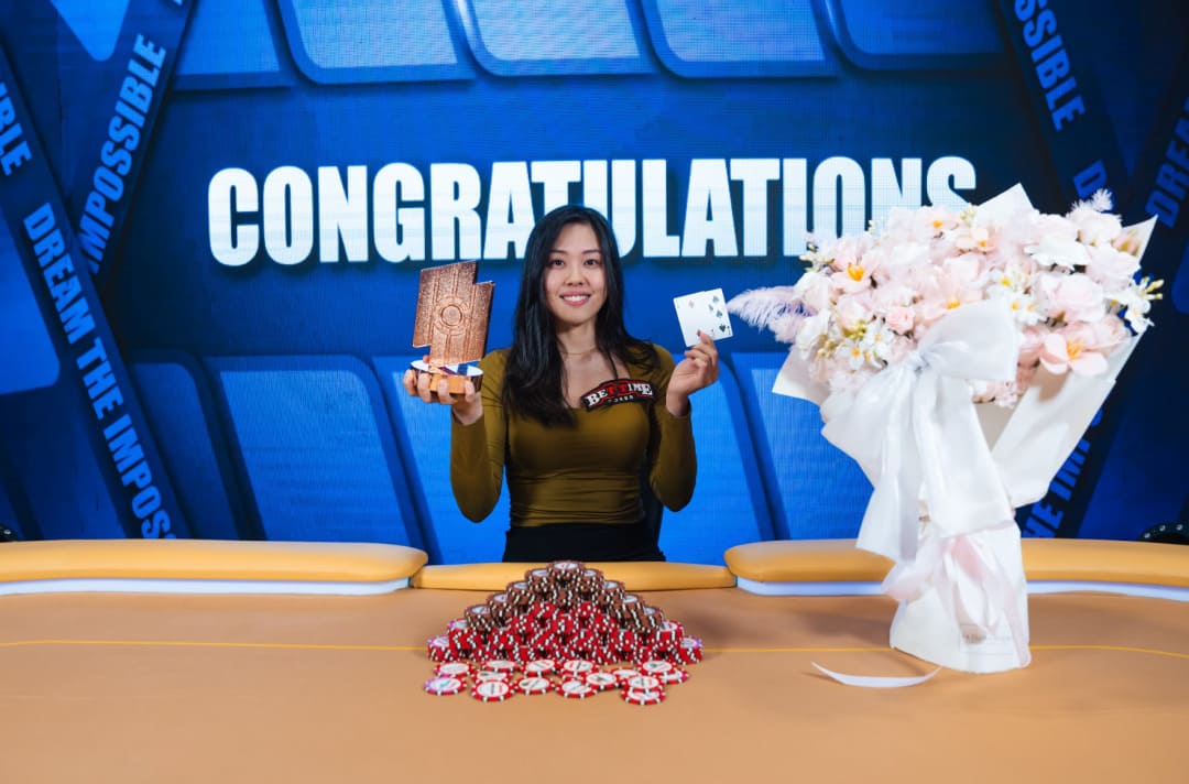 【EV扑克】PD20马来西亚｜少犯错就是赢，马来西亚选手嘉雯稳扎稳打夺得女士赛冠军！