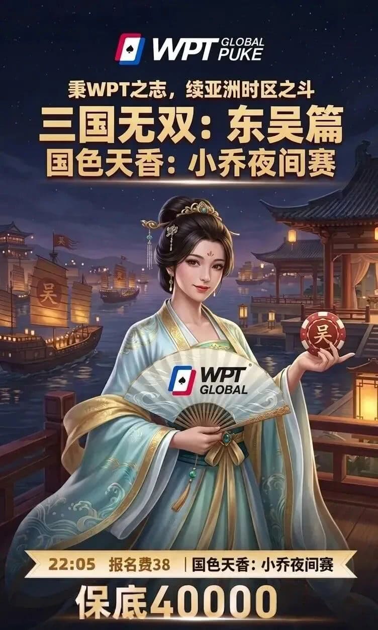 【EV扑克】扑克界的赤壁之战来了！WPTG三国无双系列赛史诗级登场！